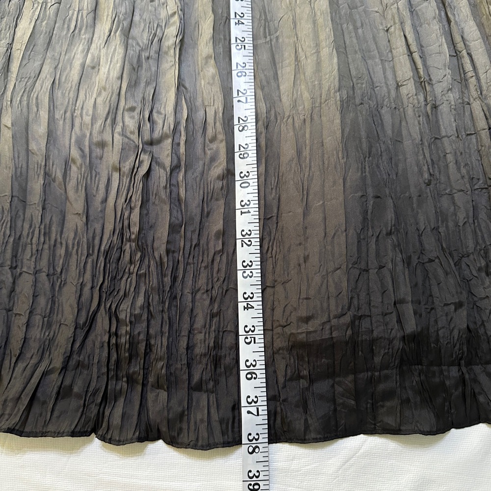 WHBM 100% Silk Ombre Crinkle Maxi Skirt Lined S Boho Whimsygoth Fairycore Grunge - Picture 7 of 13